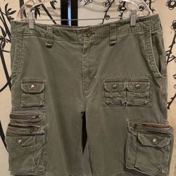 Polo Ralph Lauren Cargo Shorts Army Green RRL Rugby Hunting Chino VTG