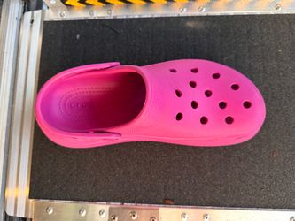 Hot pink platform “crush” crocs