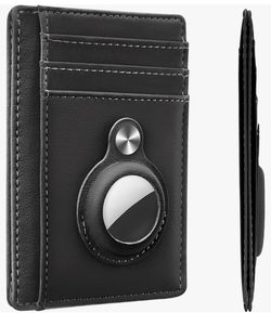 Slim Minimalist Front Pocket Air Tag Wallet [NEW], RFID Blocking Card Holder Wallet with Airtag Holder