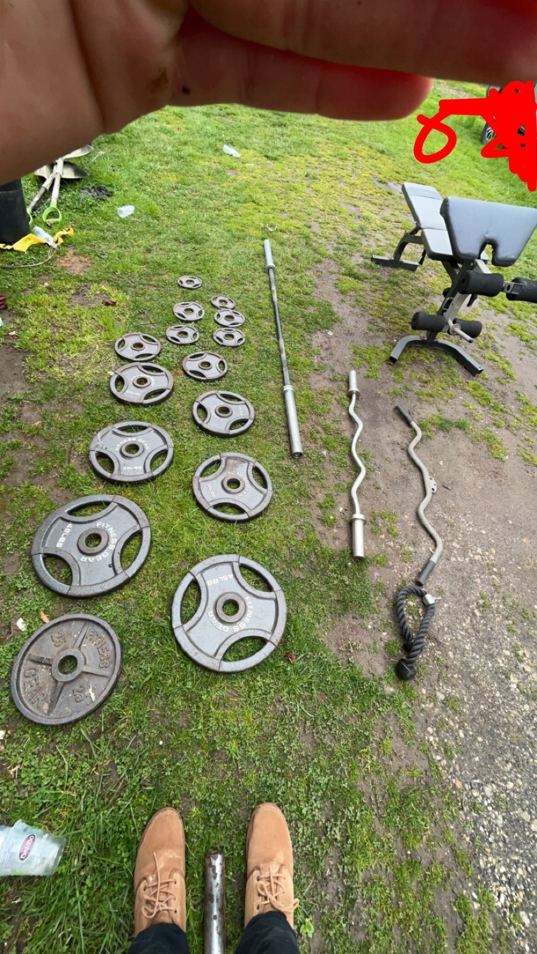Weight Set 300 Pounds with Bench Rack And More (Open To Realistic Offers!)