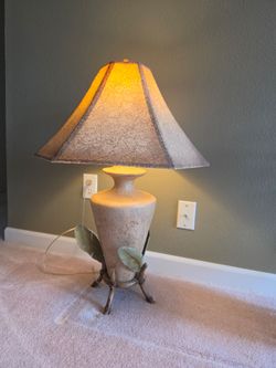 Hawaiian style table lamp
12” x 12” x 32”