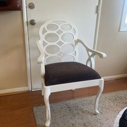 Vintage Frances Elkins Loop Arm Chair With Molehair Cushion