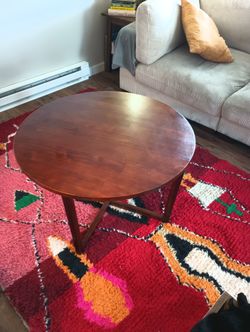 Round Wood Coffee Table As Is