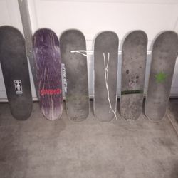 Skateboard Decks And One Set Of Trucks