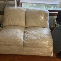 2 Seat Love Seat Couch Cream Color. Comfy