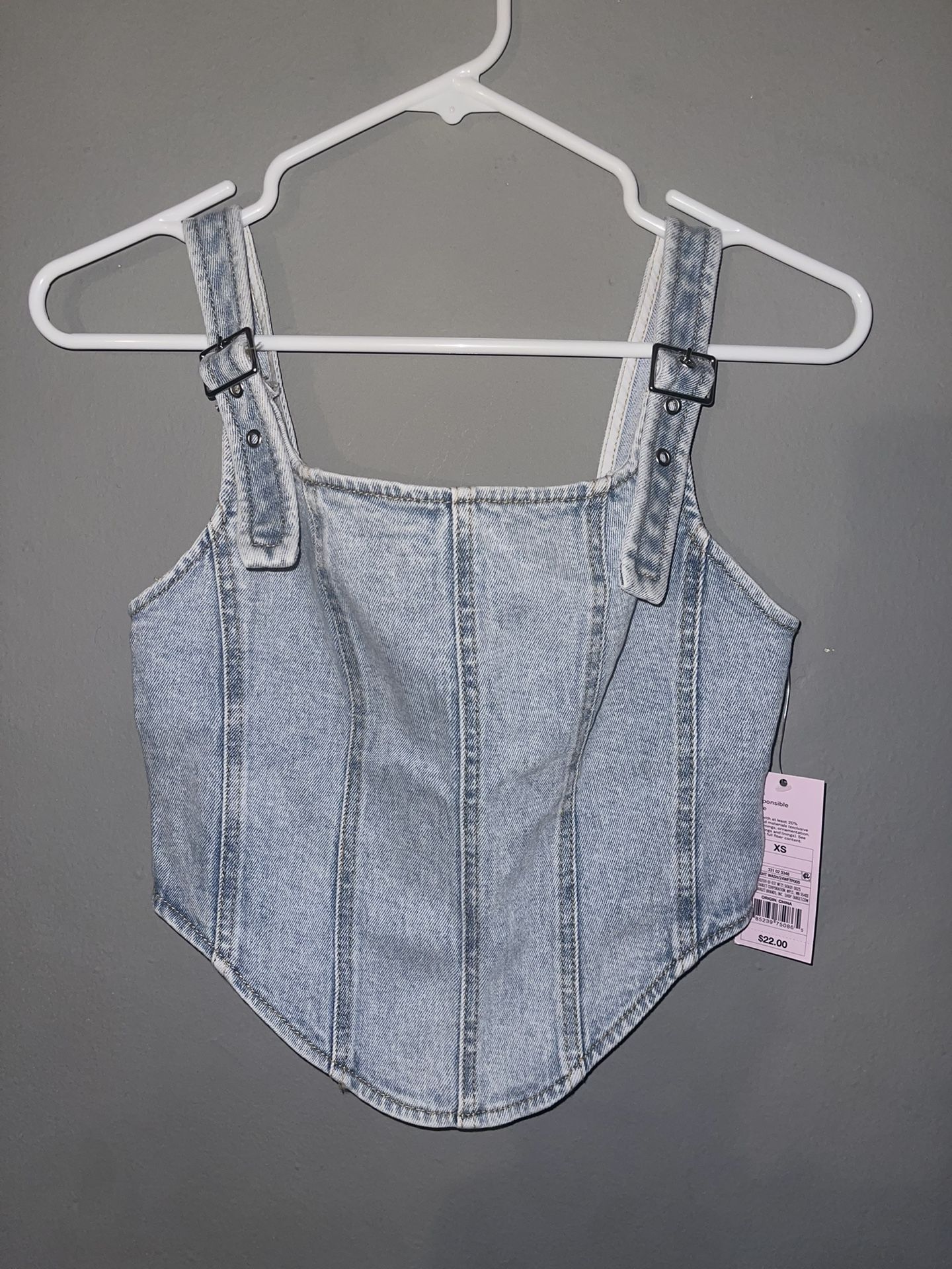 Wild Fable Light Blue Denim Corset (XS) - NWT!