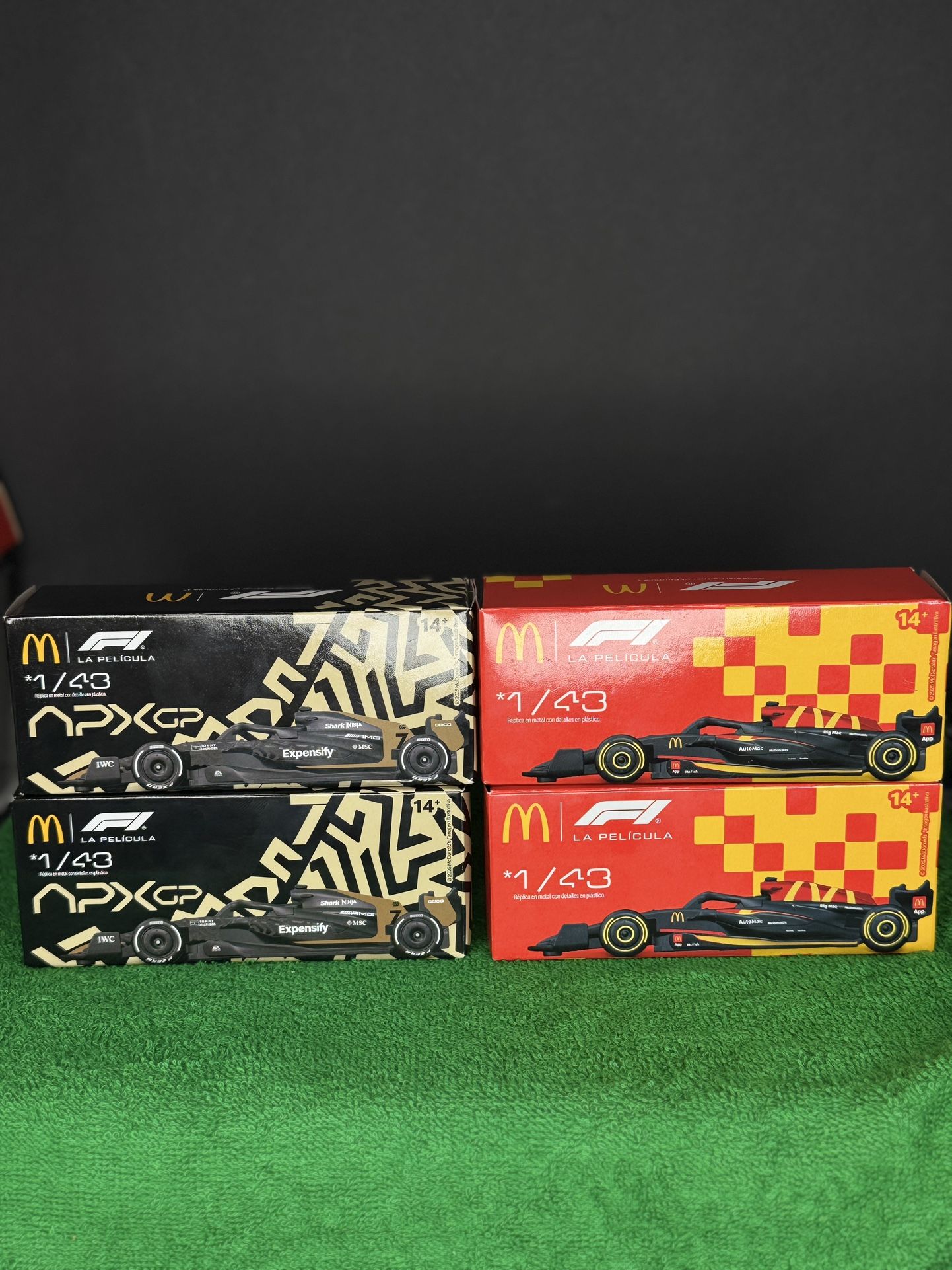 2025 F1 Formula 1 Movie Car & McDonald’s Livery Toy Car Set X2