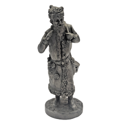 Fine Pewter Santa Christmas Figurine (only). Signed SANTA WITH TWO ELVES. ©78