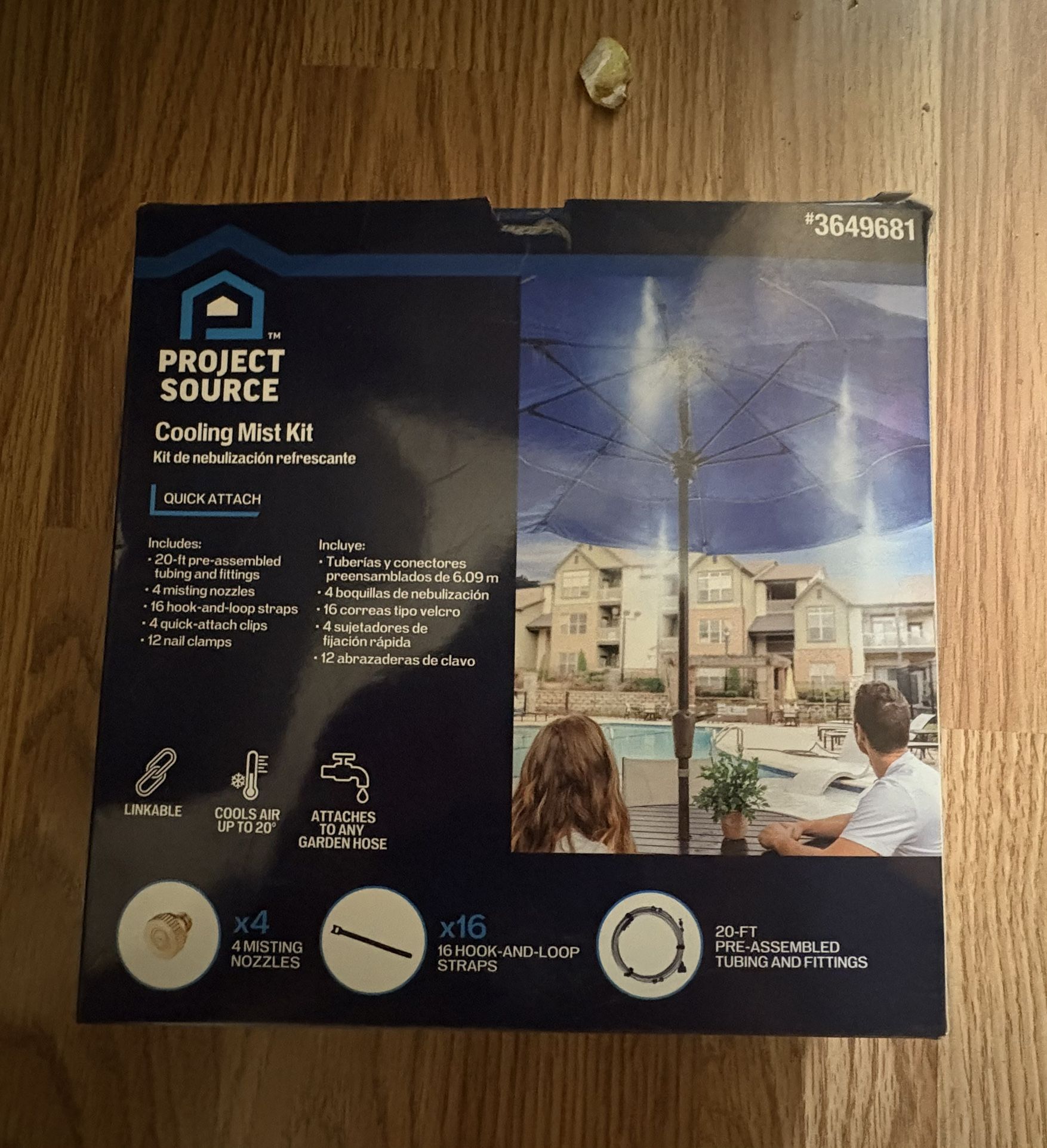 Quick-attach Portable Misting System 20-ft Low pressure 24-sq ft Residential Misting System