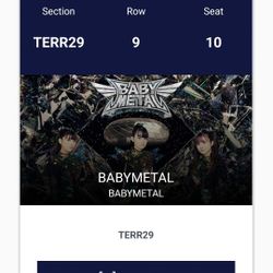 Three Babymetal Tickets For Tonight At Intuit Dome $35