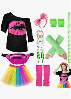 80s Outfit Costume- 2XL -new!