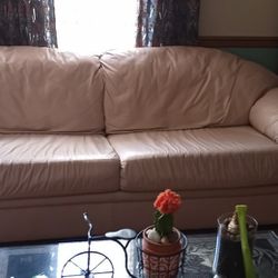 100% Leather Sofa And Chair