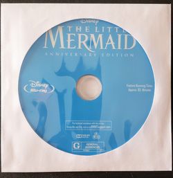 Disneys Little Mermaid movie Bluray disc