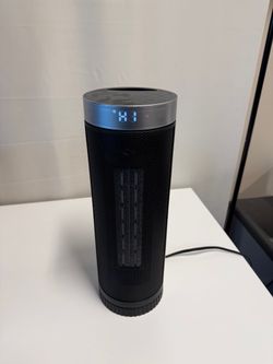 JIBUFI Modern Black Tower Ceramic Portable Heater 1500W