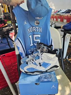 Shoes jersey and hat. North Carolina. Size 12 shoes. Price is for all 3 or will sell seperate.