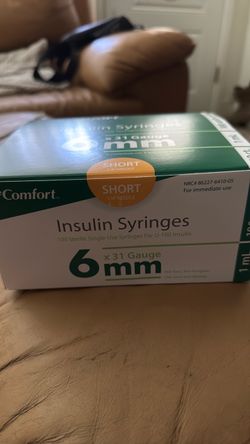Sure Comfort insulin syringe 6mm