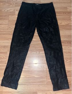 Men’s rockstar leather jeans