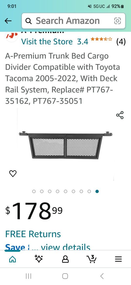 Toyota Cargo Bed Divider