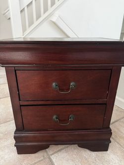 Wood nightstand