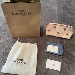 Coach Makeup Bag And Small Wallet 