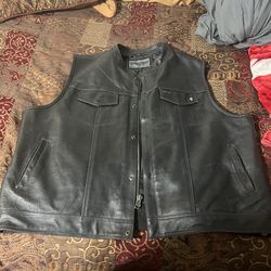 Leather club vest
