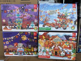 Kids Building Block Sets - Halloween, Christmas, and Princess Castle Themes available