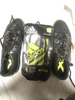 Adidas Soccer Cleats + Shinguards