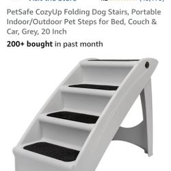 PetSafe CozyUp Folding Pet Steps in gray