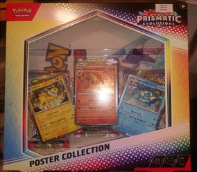 New 2025 Pokemon Prismatic Evolutions Poster Collection English - Sealed - Rare