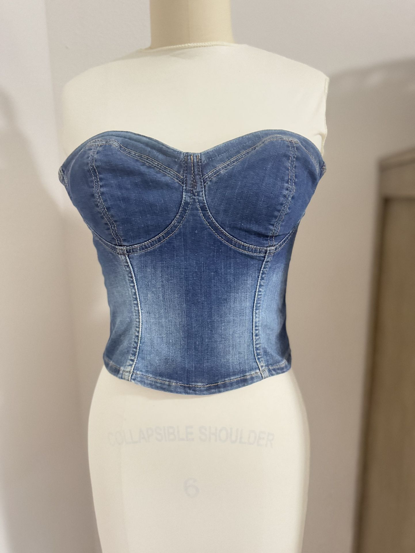 Jeans Corset Top