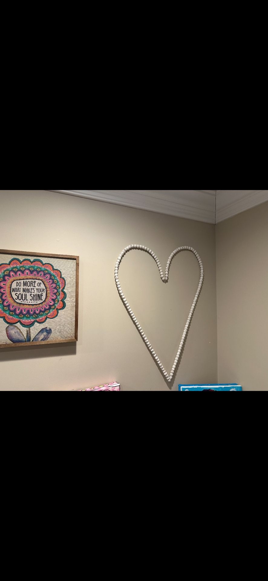 Restoration Hardware Baby & Child Beautiful Wooden beaded heart accents for wall $30 for all