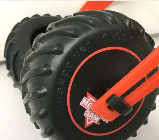 Monster Jam Headphones Earphones Child Size Truck Tires Red/Black for