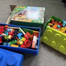 Duplo Legos With 2 Lego Containers