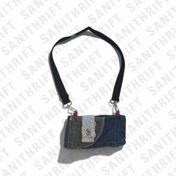 Upcycled Denim Patchwork Shoulder Bag – Y2K Handmade Style