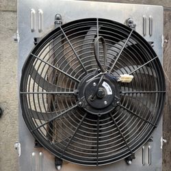 16" Electric Fan W/Shroud For Chevy see Pics For Specs