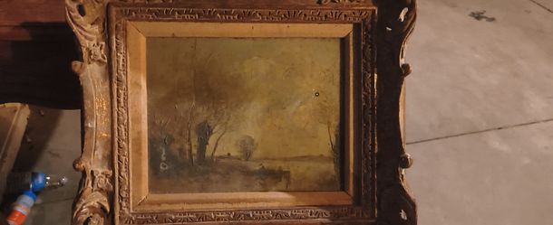 Antiques Oil Painting From The 18th Centry