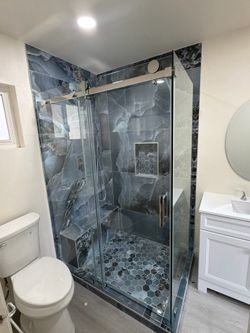 Shower glass door
