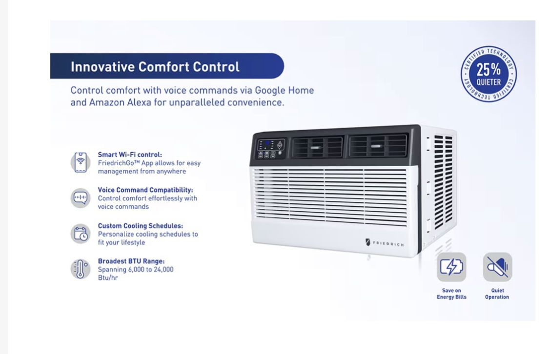 FRIEDRICH Air Conditioner 8000 BTU