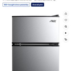 Arctic King 3.2 Cu ft Two Door Mini Fridge with Freeze