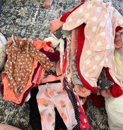 Lot 0-3mo winter baby girls clothes 60+ items