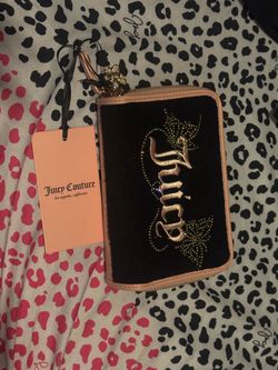 New Juicy Couture Butterfly wallet pink and black