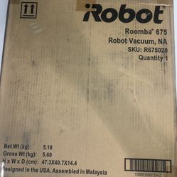 iRobot Roomba 675 Robot Vacuum Wi-Fi Connectivity Alexa Self-Charging.