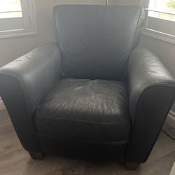 Brown Leather Oversized Chair