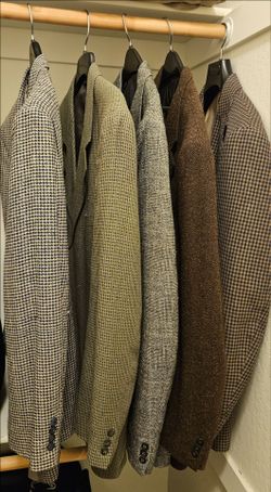 Lot of 5 Men’s Vintage Sport Coats / Blazers - Sizes 44L to 48L (Great Condition!)