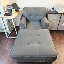 IKEA linen Chaise Lounge 