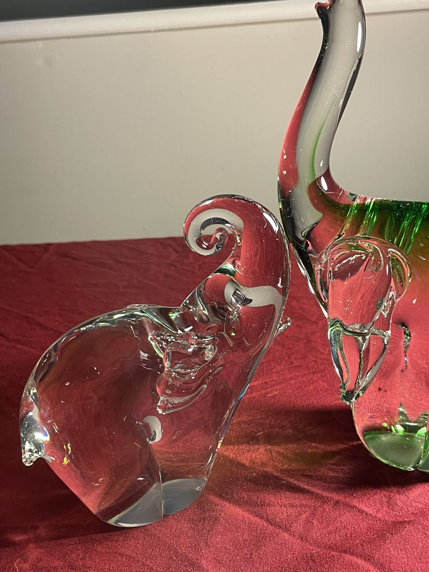 Elephant Glass Sculpture