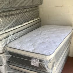 Twin Size Mattress 14” Inches New From Factory Pillow Top Of High Quality Also Available in Full-Queen-King and Cali-King Same Day Delivery