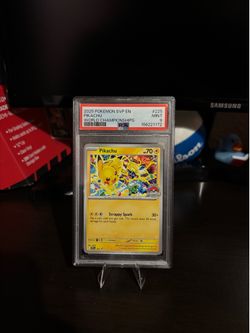 2025 POKEMON SVP EN-SV BLACK STAR PROMO WORLD CHAMPIONSHIPS #225 PIKACHU PSA 9