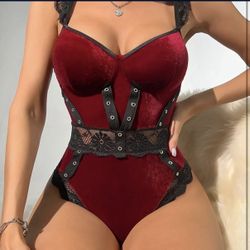 Halloween costume velvet bodysuit 