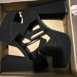 WSKEISP Platform Heels for Women Chunky High Heel Sandals Ankle Strap Fashion Sexy Wedding Evening Party Dress Pumps